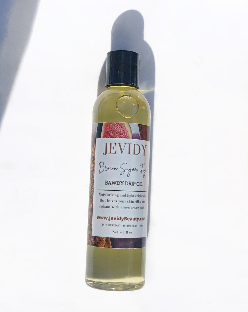 Jevidy's Bawdy Drip Oils to moisturize skin 