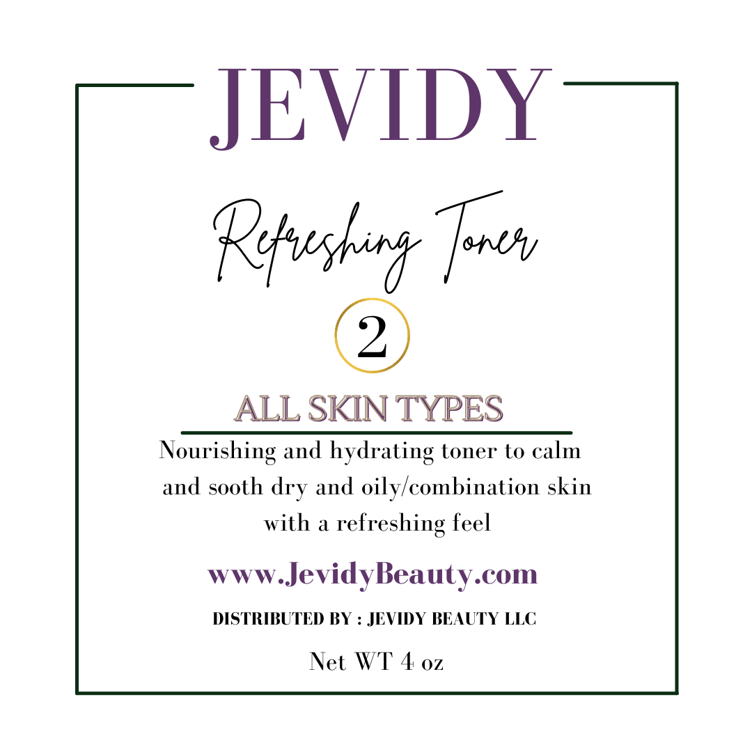 Jevidy's Refreshing Toner to tone and refresh skin
